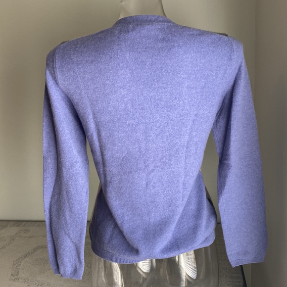 NWOT Chater Club Cashmere argyle sweater. Sz M - Picture 4 of 6